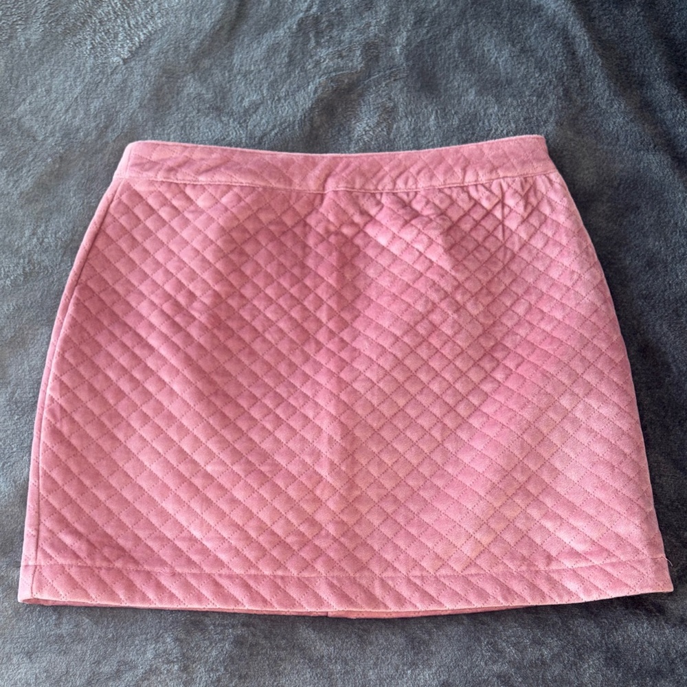 Alya Quilted Pink Mini Skirt